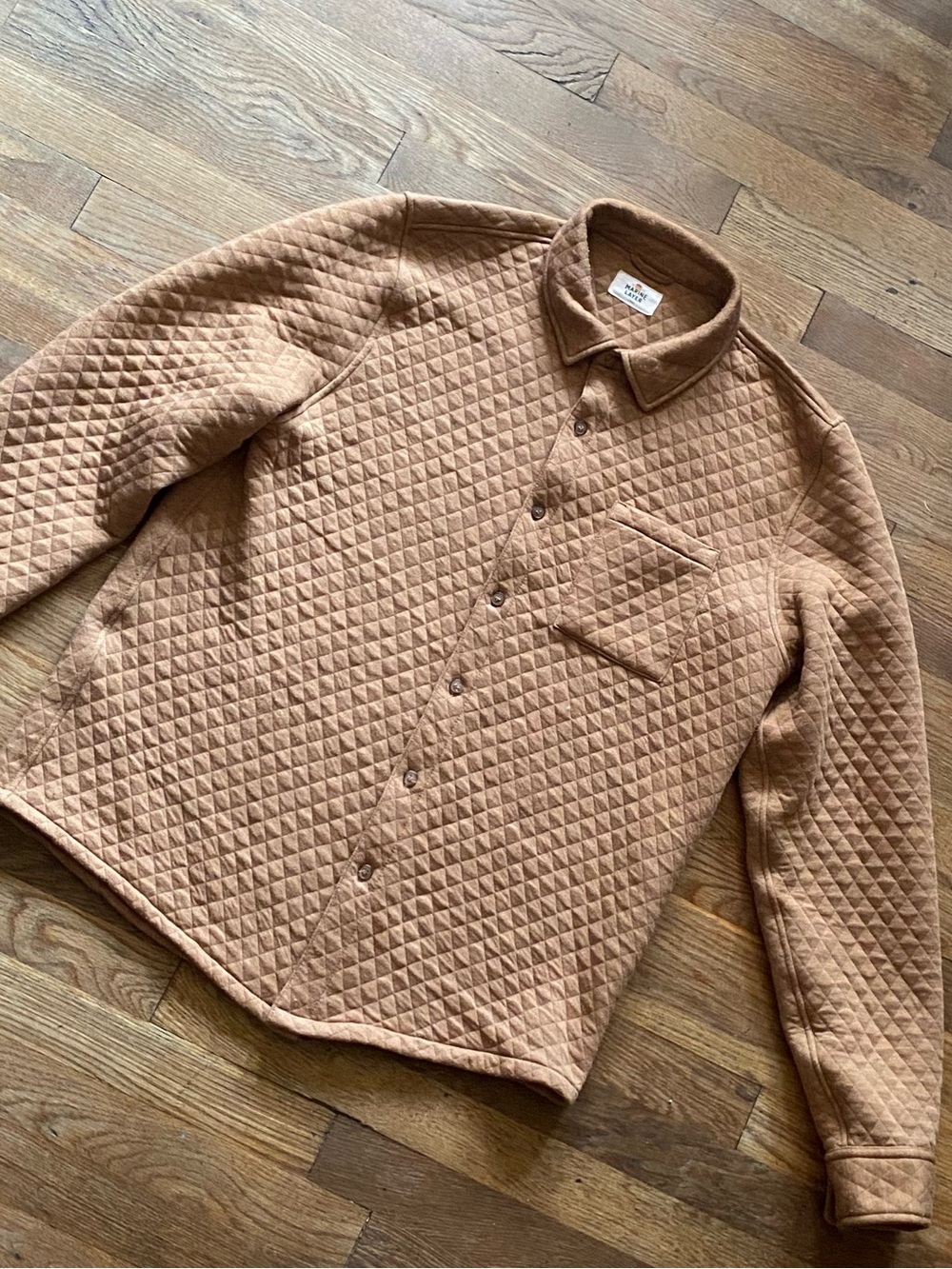 Marine Layer Custom Cut & Sew Corbet Quilted Overshirt - Picture 9 of 11
